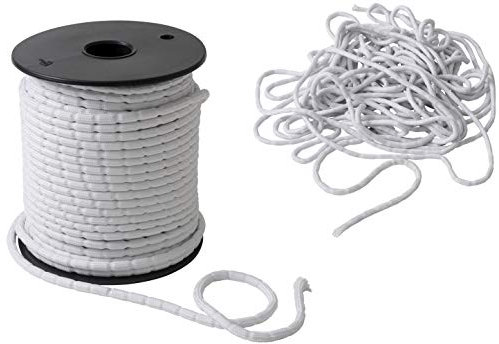 IPEA Filo Piombato per Tende – Molto Pesante 50 G/MT - Made in Italy - 10 metri – Corda Piombata per Tende Tendaggi Tessuti Zanzariera – Treccia Piombo – Peso Zavorra – Bianco – 50 G/MT