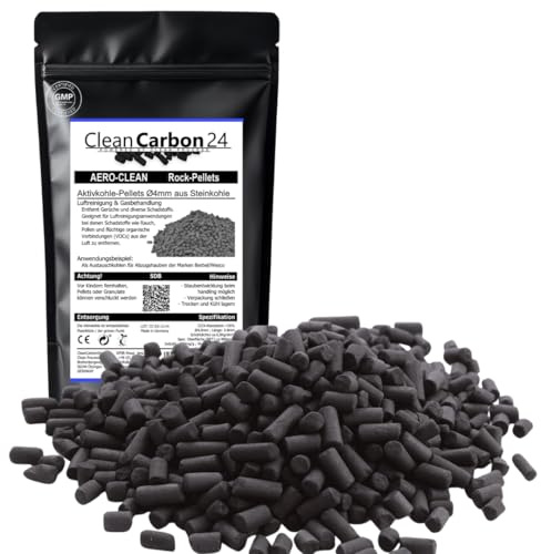 1 litre Pellets de charbon actif Ø 4 mm pour la purification de l'air [Classe énergétique A]