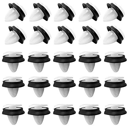 50 Stück 856543 71728806 Auto Tuerverkleidung Befestigung Clips, Auto Tür Klips Stoßstangen Clips mit Schwarzer Gummidichtung für 9mm Loch