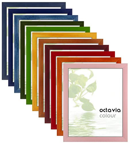 myposterframe Bilderrahmen 28 x 33 cm Octavia Dunkelgrün gewischt mit Kunstglas klar