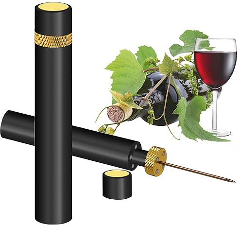 Vinöppnare | Travel Portable Pocket Air Pressure Pump Wine Bottle Opener | Assemblable Design Corkscrew 7S Quick Bottle Opening | för hem, restaurang, fest, vinälskare (Gold)