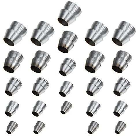 DOITOOL Hand Tools 25Pcs Practical Round Steel Ring Axe Metal Round Steel for Axe Hammer Sledge, Mauls Handle Kit Link Handle Wooden and Steel Axe Handle Wedges Hatchet Hammer