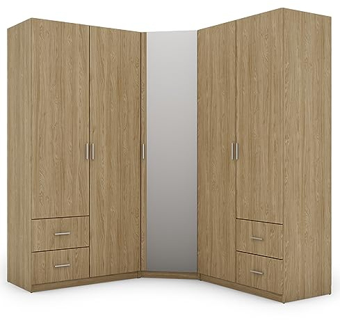 e-Meblast Eckschrank 214x54cm Schubladen Einlegeböden Schlafzimmer | Wohnzimmer, Kleiderstange, Schubladen, Einlegeböden, Schlafzimmer