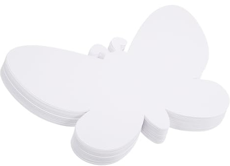 PATIKIL Papel de Cartón Mariposa de 7.5 Pulgadas, 30 Unidades de Discos Redondos Gruesos de 240GSM para Manualidades, Dibujo, Pintura y Escritura, Color Blanco