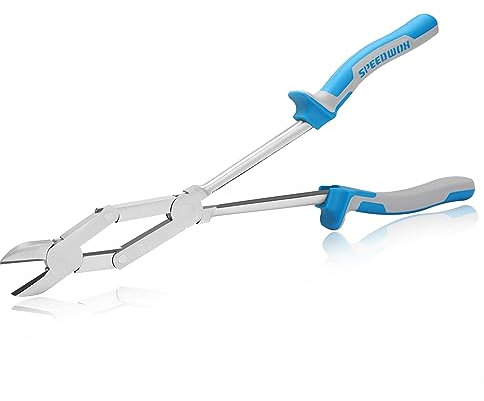 13-Inch Long Reach Double Joint Side Cutter Long Reach XL Dual Pivot Wire Cutting Pliers Deep Reach Pliers Compound Action Cutting Pliers Diagonal Cutters Extra Long Pliers Engineer Pliers