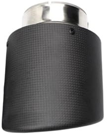 EKEGUY Auspuffblenden 1 Stücke 114MM Outlet Matte Carbon Fiber Auspuff Spitze 304 Edelstahl Universal Schalldämpfer Tipps Auspuffrohr Auto Endrohre(63 IN 114MM Out)