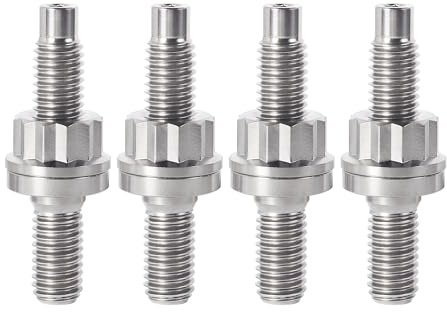 Boulon de goujon de collecteur d'échappement M8/M10, Kit d'admission ou d'échappement, vis en titane avec rondelle d'écrou for Automobile, voiture et moto(4p Titanium,M10x45mm)
