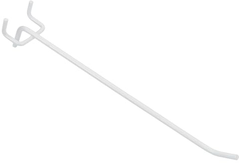 sourcing map Lot de 25 crochets muraux en métal en forme de L pour panneau perforé de 20,3 cm, accessoires pour panneau perforé de 3/16, distance des trous de 32 mm pour organisation murale, garage,