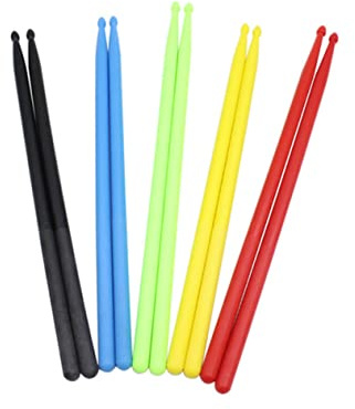 Abaodam Schlagzeugsticks Nylon Sticks Für Trommeln Leichte Drumsticks Professionell Gelb