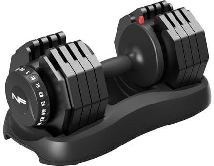 Newpower Fitness 24kg/25kg Verstellbare Hanteln, Einstellbare Platzsparende Hanteln mit Rutschfestem Griff, Workout Fitness Hantel für Körpertraining