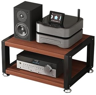 Audio alto rack centro,Mobile hifi,mobile giradischi,HiFi Av Media Stand a 4 Livelli,Rack audio mobile con ruote universali,mobili per hi fi,mobiletto stereo,Mobile Audio HiFi Supporto,mobile stereo(B