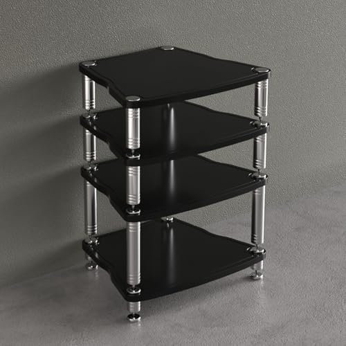 HiFi Regal Audio Schrank,audio rack,audio rack hifi regal für ecke,Verstärker-Rack-Regal,AV-Medienständer, Hohes Verstärker-Rack-Regal,Audio-Rack-Ständer Turm AV-Medienständer,offenes stereo-schrank(B