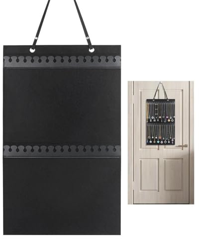 Schmuckhalter Wand - Display-Aufbewahrung, Wandschmuckhalter | Halsketten-Organizer, 32 Haken, Wandmontage, Halsketten-Aufhänger über der Tür, weiche Schmuckhaken, für Türen und Kleiderschränke