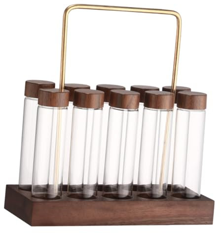 FUNOMOCYA 1 Juego titulares de granos de café contenedor de almacenamiento de granos de café envase lata cafe café en grano tupers hermeticos cristalinos tubos de almacenamiento de vidrio