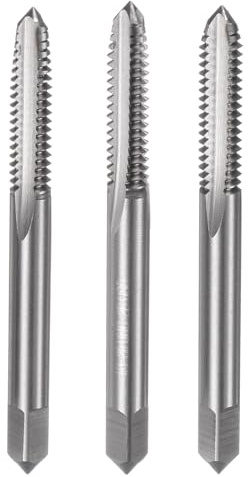 OYSKGNCMW Set di 3 Maschi manuali, Maschi a Vite Conici/Filettatura Inferiore 1/4-20 UNC, Kit di Utensili per Filettatura Manuale in Acciaio rapido