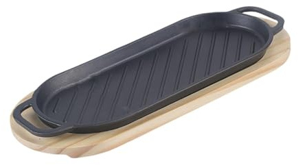 IEEDFJKK Grilltallrik Mat Kraftig Teppanyaki Grillpanna Matlagning Nonstick Grillning Grill Grönsaker Med Värmefördelning Fräsande Järn Bifftallrik Tallrik Kök