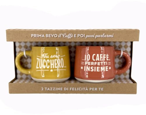Tazzine da caffè personalizzate in scatola regalo - Lui & Lei