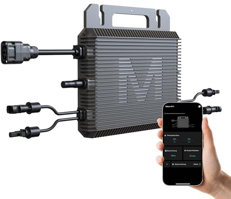 Marstek Mikro-Wechselrichter 800W (Upgrade 2026), Mikrowechselrichter für Balkonkraftwerk, 2MPPT, 0% MwSt, IP-67, WiFi, App-Steuerung, Plug & Play, für Photovoltaik-Module | Upgrade 2026, 2MPPT, 0% MwSt, IP-67, WiFi, App-Steuerung, Plug & Play