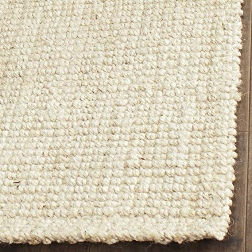SAFAVIEH Area Rug 8x10 - Natural Fiber Collection - Large - Ivory, Handmade Jute, Farmhouse Style, Ideal for Living Room, Bedroom, Dining Space (NF730A)