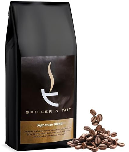 Spiller & Tait Signature Blend Coffee Beans - Multi Award Winning - Freshly Roasted in the UK - Espresso Blend Suitable for All Coffee Machines (1kg)