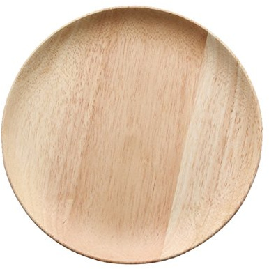 Baogu Rubber Wood HOLZTELLER RUND Dessertteller Holzplatte Auswal Ø 27cm