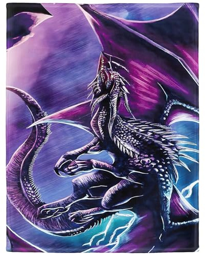 YISUMEI - 150 x 200 cm Decke - Magischer Drache Fleecedecke,Kaschmir-Gefühl Kuscheldecke Geeignet für Bett oder Sofa
