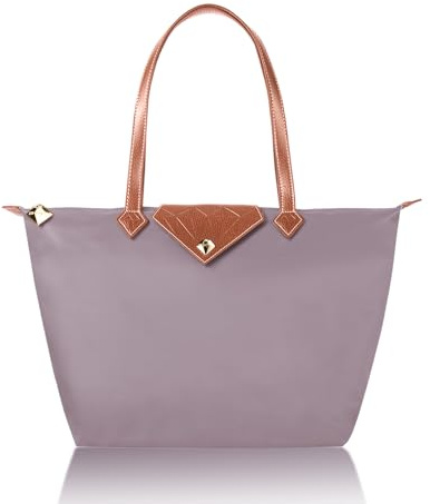 BOJLY Borsa a mano da donna elegante borsa a tracolla in nylon impermeabile pieghevole da viaggio per spiaggia lavoro shopping grande