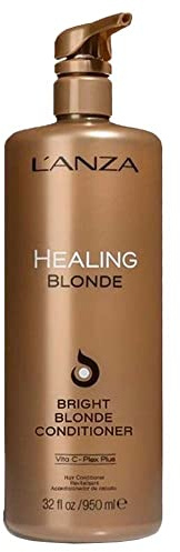 L’ANZA Heilende Blondine Hellblonder Conditioner (950 ml), für Natürliches & Entfärbtes Blondes Haar - für Mehr Glanz und Helligkeit, Sulfatfrei, Parabenfrei & Glutenfrei, Conditioner blondiertes Haar