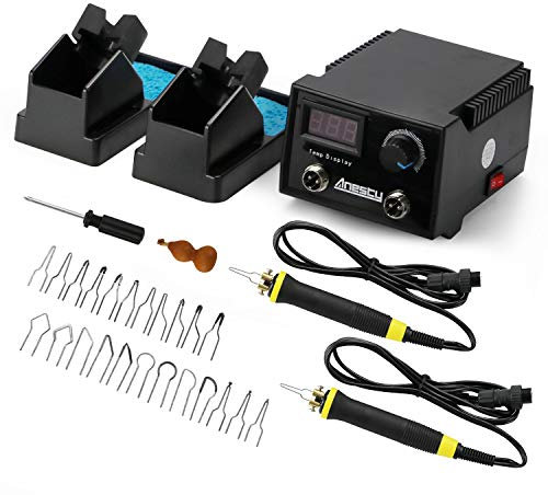 Brennstation Brandmalerei Brandmalstation mit 2 Brennstift, Profi - Brandmalgerät für alle Holzbrandarbeiten, (100W, 23 x Brennschleifen,100℃ - 780 ℃)