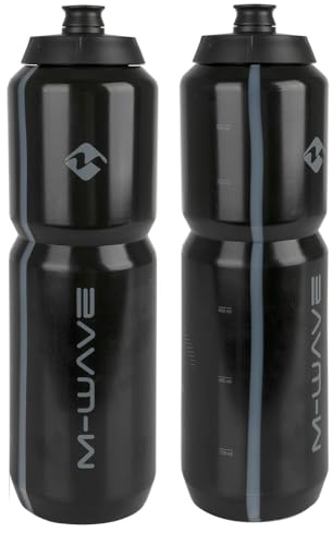 Fahrrad Trinkflasche – Fahrradflasche 1 Liter mit Skala, Big Flow Mundstück & Sichtstreifen, PBO 1000 von M-Wave