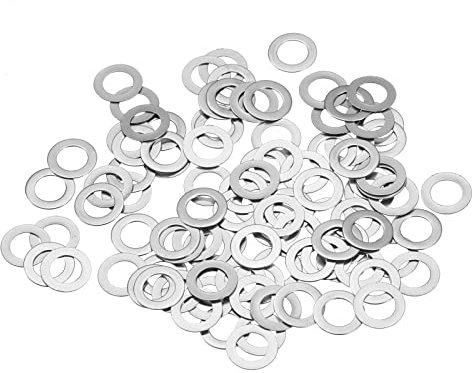 QUARKZMAN M5 100Stk 304 Edelstahl Flache Dichtungsringe 5x9x0.1mm Ultra Dünn Flache Abstandshalter für Schraube Bolzen Elektronisch Reparatur Automobil