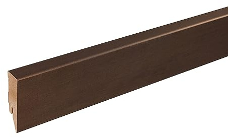 Kosche | Sockelleiste | Topline | MDF | 16 x 58 x 2500 mm | Braun | Fußleiste | Hochwertig | Robust | 2.5 Meter