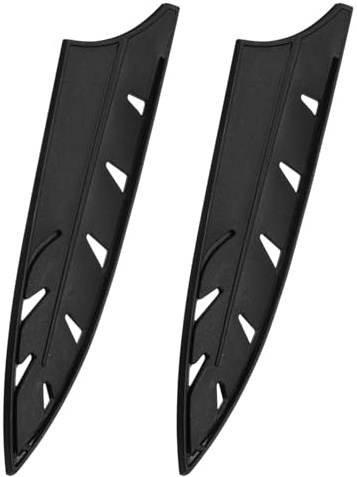 sourcing map 2Pcs Knife Cover Sleeves Knife Edge Guards for 8 Chef Knife Edge Blade Protector Universal Knife Sheath for Kitchen, Black