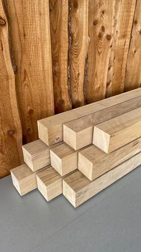 Ladenburger Eiche 5x5cm KANTHOLZ BALKEN SCHALUNG HOLZ BAUHOLZ 240cm LÄNGE (10)