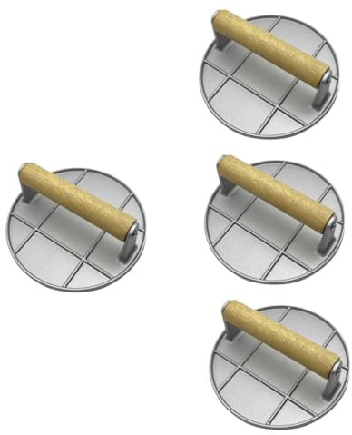 Amosfun 4pcs Hamburger Press Stuffed Grill Press for Meat Patty Maker Home Kitchen Gadget