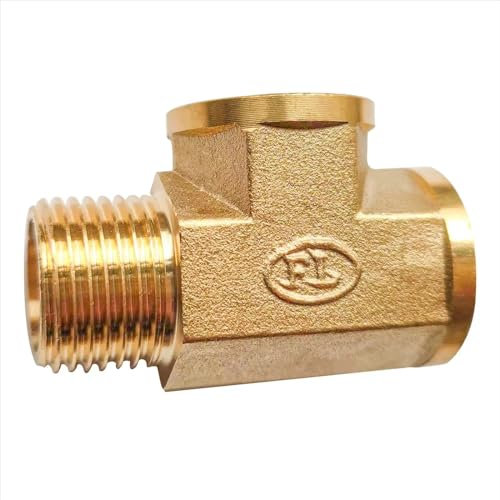 COFEDON Gewindefitting T-Stück AGxIGxIG aus Messing, 1/2 Zoll Innengewinde, für Heizung und Trinkwasseranlage Geeignet