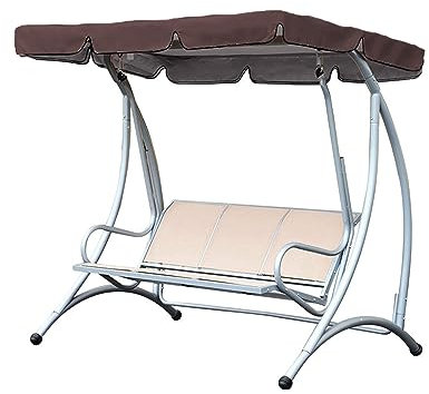 MEOYCHB Replacement Swing Chair Canopy,3 Seater UV Proof Waterpro of Garden Swing Seat Canopy Cover for Garden Swing,for Patio Garden Yard Swing Chair