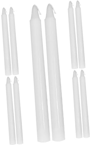 STOBAZA 10 Piezas Paquete De Velas Cónicas Blancas De Velas Decorativas Para Fiestas Granel Para Uso Bares y Restaurantes