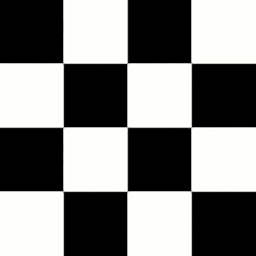 Sol vinyle effet damier noir & blanc - Rouleau de 2m x 5m