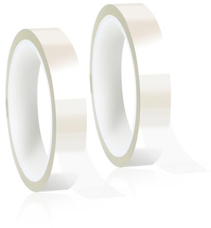 ZEYIYER Hitzebeständiges Klebeband 2 Stück Sublimation Klebeband 33 m Hitzebeständiges Klebeband für Sublimation, Klares Hitzebeständiges Klebeband für Sublimationsrohlinge, Becher, Tassen, Stoffe
