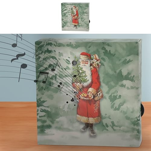 Soundbox 'Santa' 2 X-Mas Sounds Bewegungssensor | 12x12x3,5cm Pappe Kunststoff | Weihnachtsmusik regulierbar (1 x Soundbox Santa)
