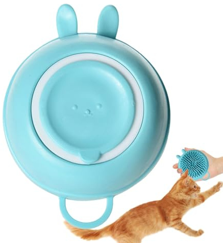 Duroecsain Dog Shampoo Brush, Pet Scrubber for Bath, Multifunctional Heel Brush, Portable Massage Comb, Reusable Pet Detergent for Home