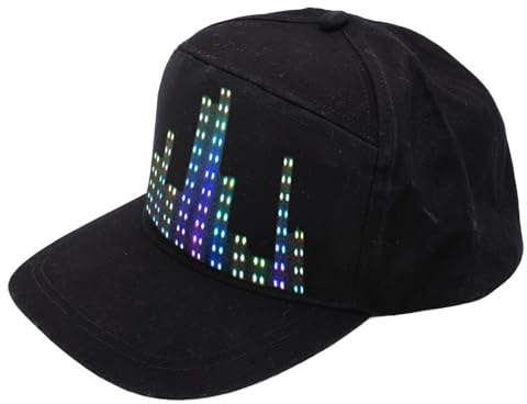 Dpofirs LED Hüte, Cooler Hut mit LED Anzeige, APP Steuerung, Programmierbarer Leuchthut, Leichter Baseballhut, für Partys