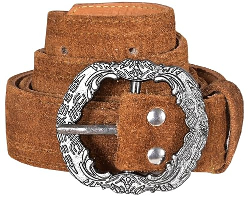 German Wear Herren Trachtengürtel aus Echtleder Trachten Lederhosen Gürtel mit Trachten Schnalle