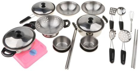 KIXZSAZ Kids Children Kitchen Toys Cooking Cookware Set Versatile and Entertaining , toy set , 20 pcs