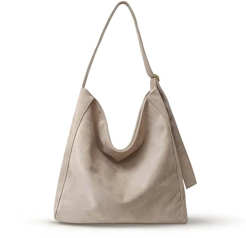 Mabecol Handtasche Damen Groß, Shopper Tasche Tote Bag mit Reißverschluss,Wildledertasche für Frauen, Umhängetaschen Elegante Modische Schultertasche aus Kunstleder für Arbeit, Einkauf, Schule.