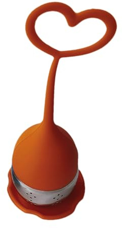 Teägg för löst te – hjärtformad dryckesskärm för tekopp | sött återanvändbart bryggfilter för lösa blad | Brew Infuser sil – tekannor och koppar
