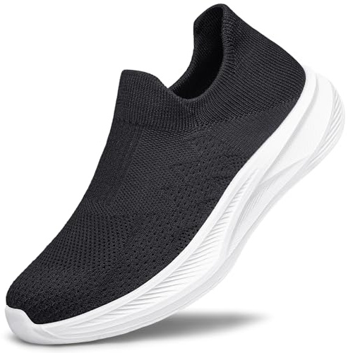 SURFING TREE Womens Slip on Trainers Ladies Walking Shoes Comforble Breathable Knit Mesh Sneakers for Indoor Outdoor Activities
