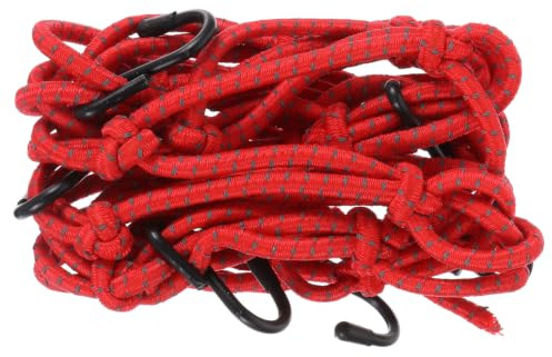 Outanaya Motorcycle Helmet Band Cargo Net with Lashing Strap Elastic Latex Storage Bag for Helmets and Bike Luggage, Simple Tie-Down Accessory for Travel