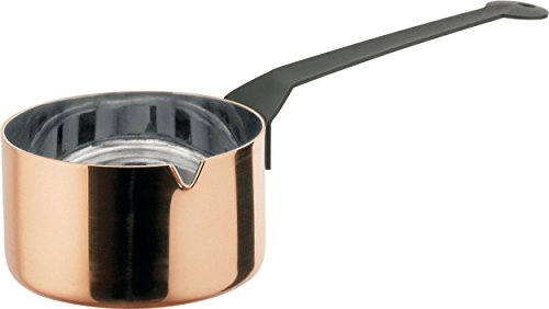 Alessi 90105/14 LA Cintura di Orione, Stielkasserolle aus Edestahl 18/10 und Kupfer, Durchmesser 14 cm